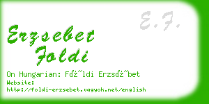 erzsebet foldi business card